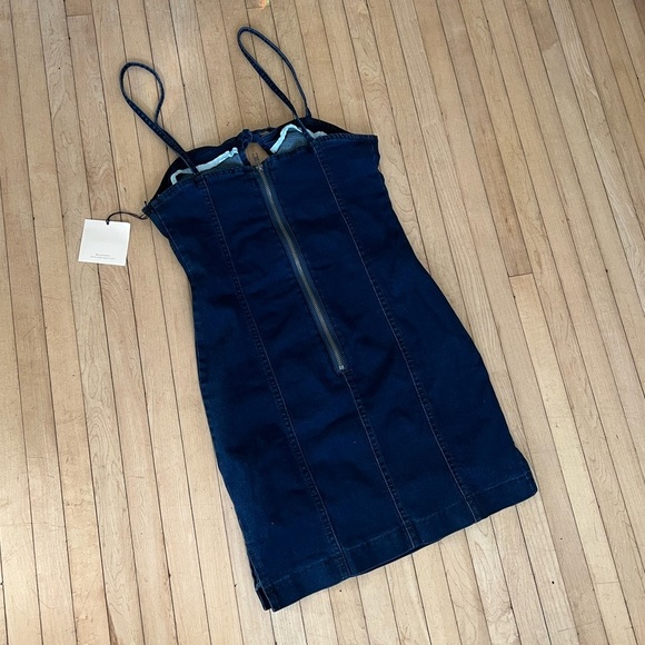 Superdown Denim Dress Mini Tie Jean Revolve Medium - Picture 4 of 6